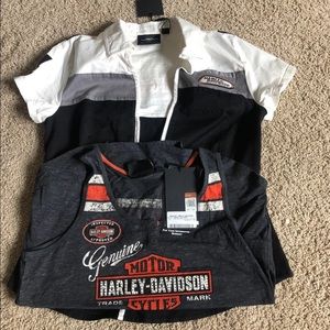 Brand New Harley Zip and Tank Top
